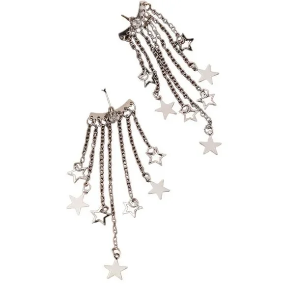 Multi star dangle drop earrings #175 - Picture 2 of 7